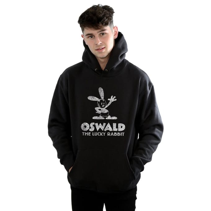Disney Heren Oswald Logo Hoodie (Zwart)