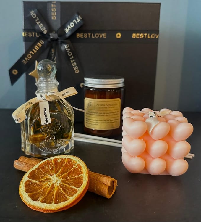 Cadeau Set - Geweldige Geschenk Set - Handmaakte Figuurkaars - Aromatherapie Kaars