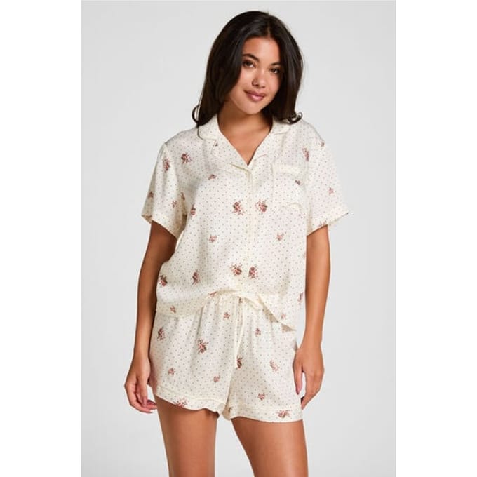 Hunkemöller Pyjama Short Satin Wit