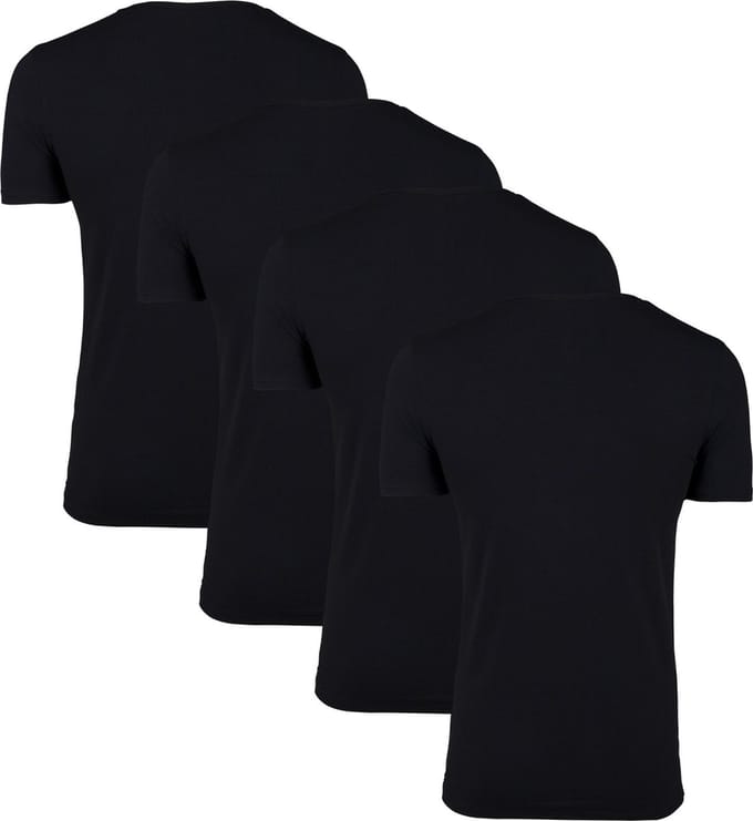 WE Fashion Heren Regular fit T-shirt, 4 pack
