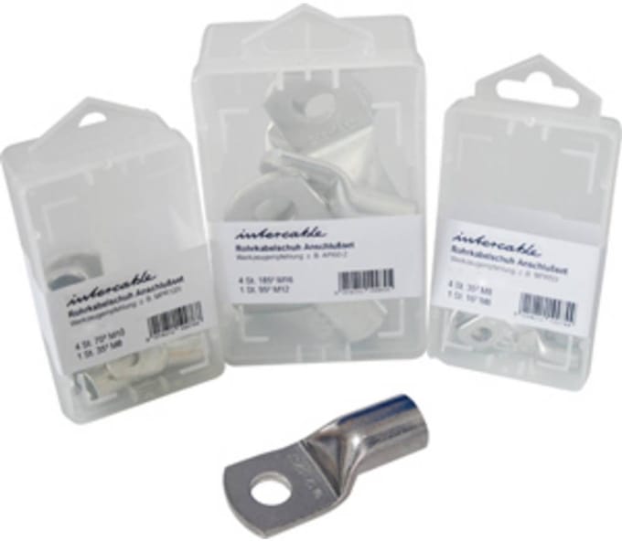 Intercable ongeïsoleerde kabelschoen 180° 10mm² M6 vertind R-Serie Doos10st