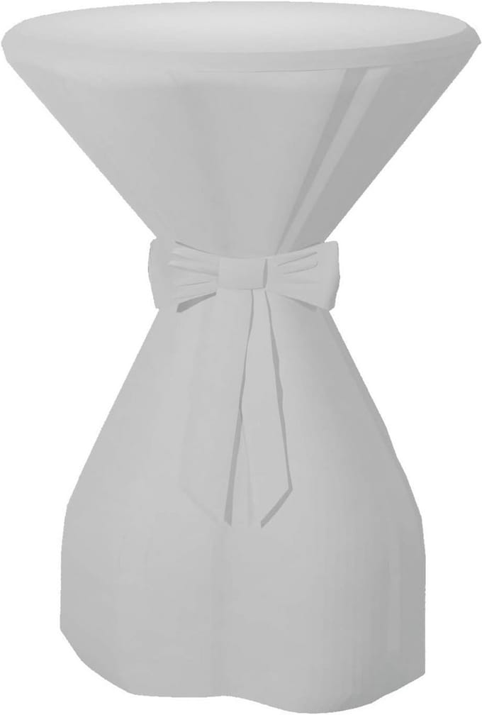 Statafelhoes van vlies met lotuseffect - Wit - 60 cm Ø