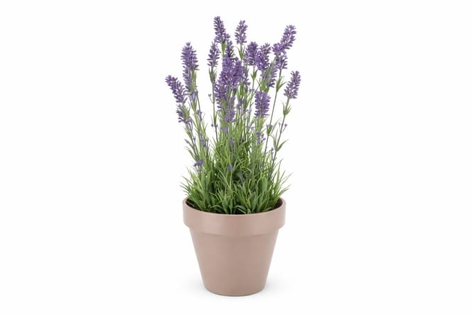 SILK LAVENDER PURPLE POT TERRA L 32X32X53CM