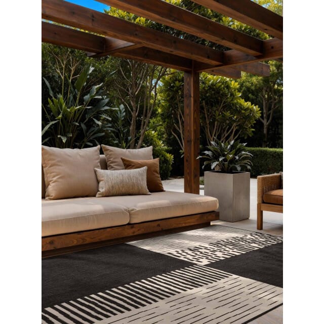 Ted Baker Haringey buitenkleed Acacia Zwart/Wit - 160 x 230 cm - (M)