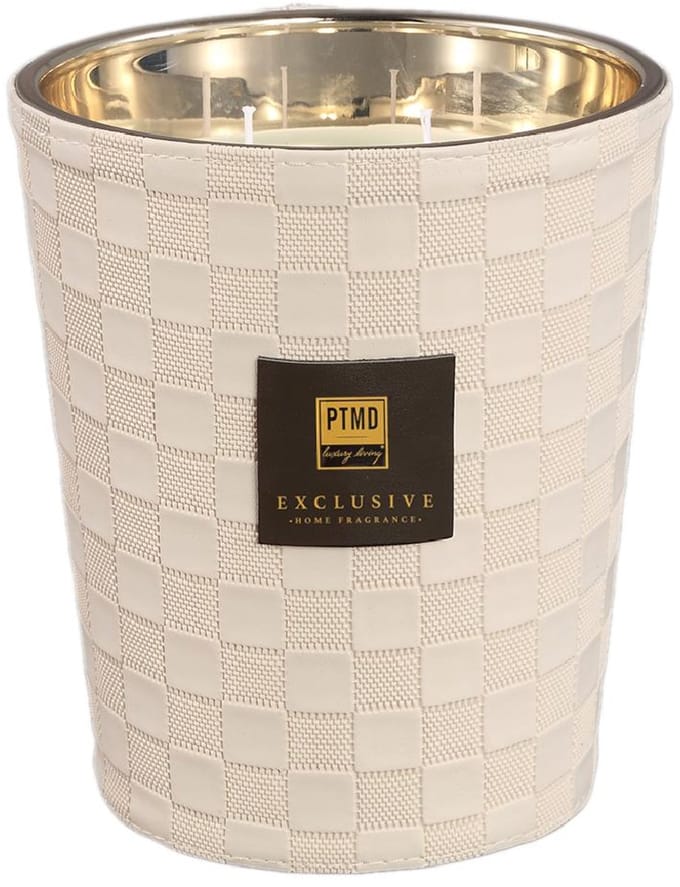 PTMD - Geurkaars Ptmd - Beige - 14x14x17.5cm