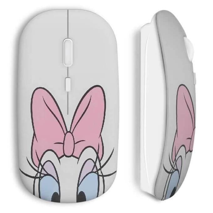 Souris Sans Fil - MANIACASE - Daisy Tete - USB Wifi - Compatible Mac et PC - Blanc