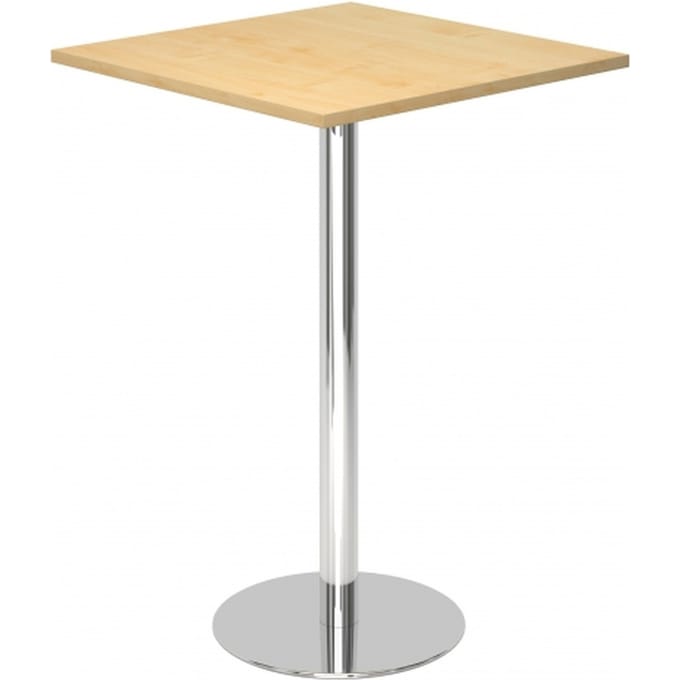 BISTRO H88Q C - Systeem conferentietafel Esdoorn 80 x 80 Chroom