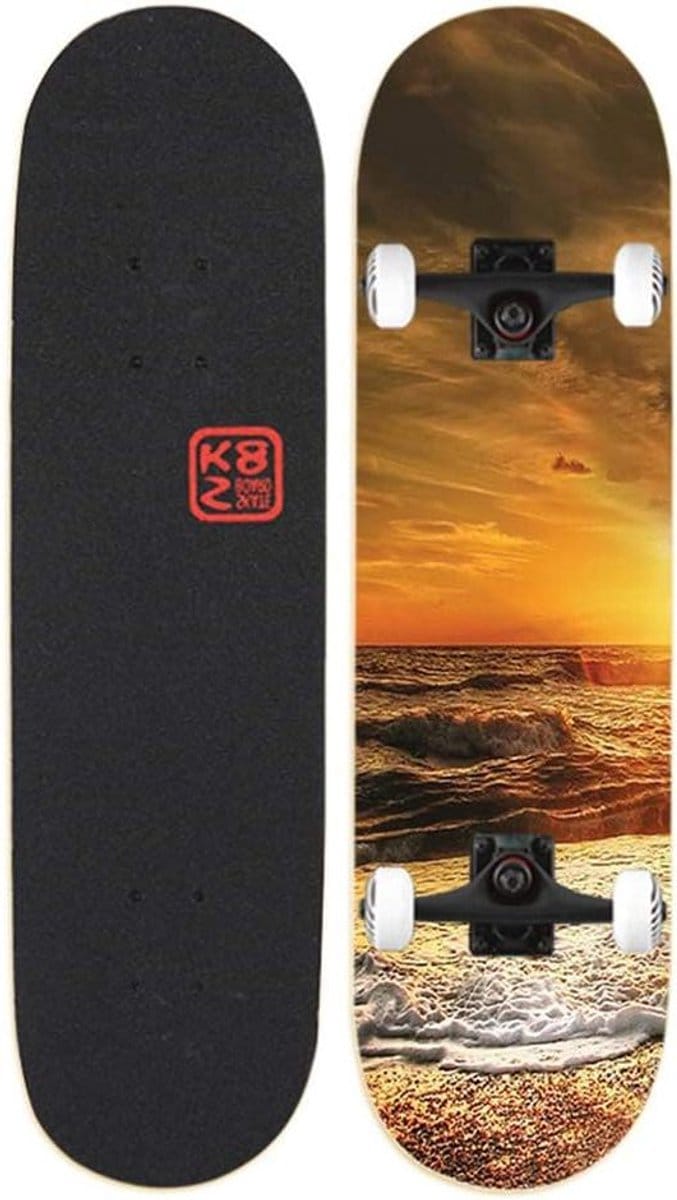 Compleet Skateboard - Beginnersboard - Stunts Uitvoeren - Dubbele Kick Dek - 31 x 8 Inch - D