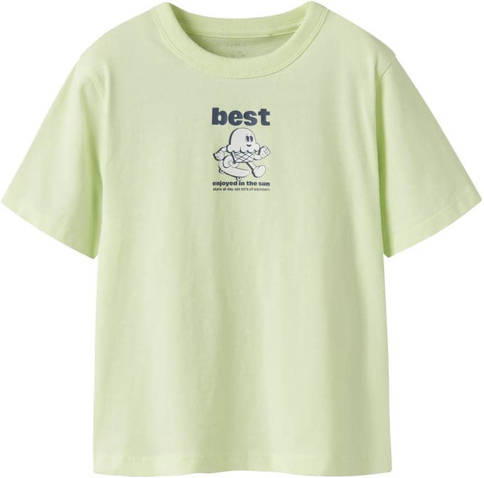 NAME IT - NKMFLORIAN SS NREG TOP BOX - Jongens - T-shirts - groen - maat 116