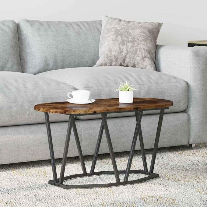 vidaXL - Salontafel - Rook - Eiken - 80 - x - 40 - x - 40.5 - cm