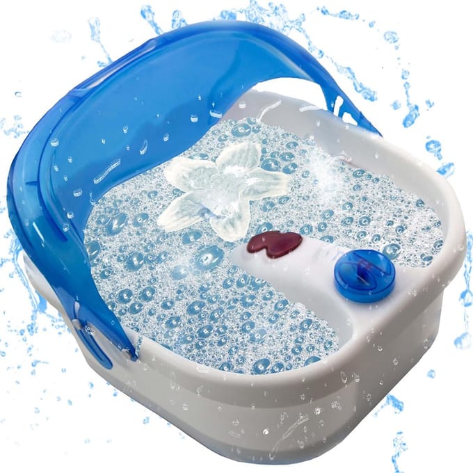 MKSS® Voetenbad - Voetband - Voetmassage Apparaat - Wit en Blauw