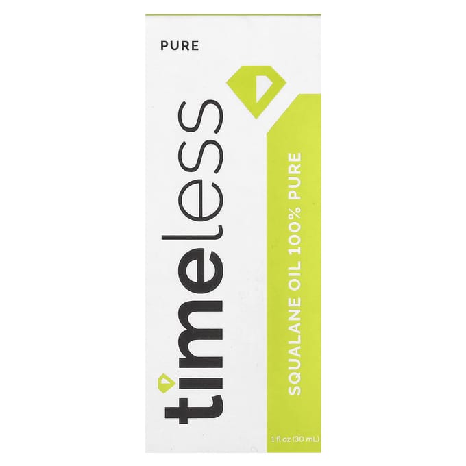 Soins de la peau intemporels, huile de squalane 100 % pure, 1 fl oz (30 ml) white