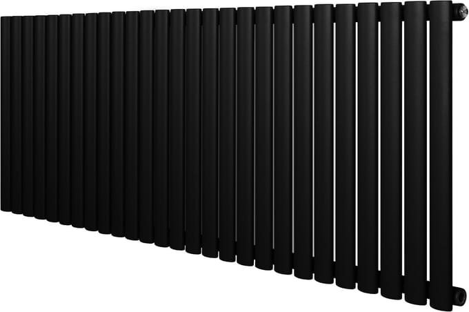 Ovale design radiator - 1 kolom - 600x1620 mm - zwart