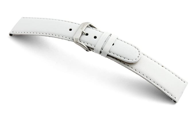 Lederband Phoenix 10mm wit glad