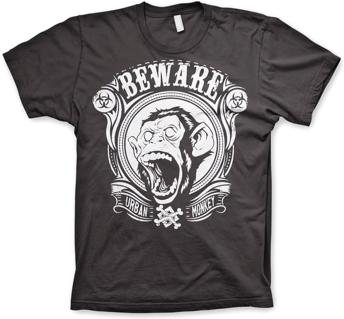 Hybris Urban M'on-key T-shirt donkergrijs