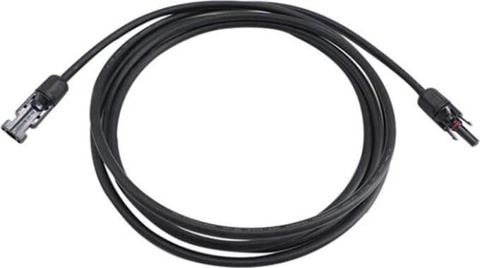 Germat Solar kabel 4mm Zwart / Lengte : 2 meter / Zonnepanelen kabel / Solar kabel met connector