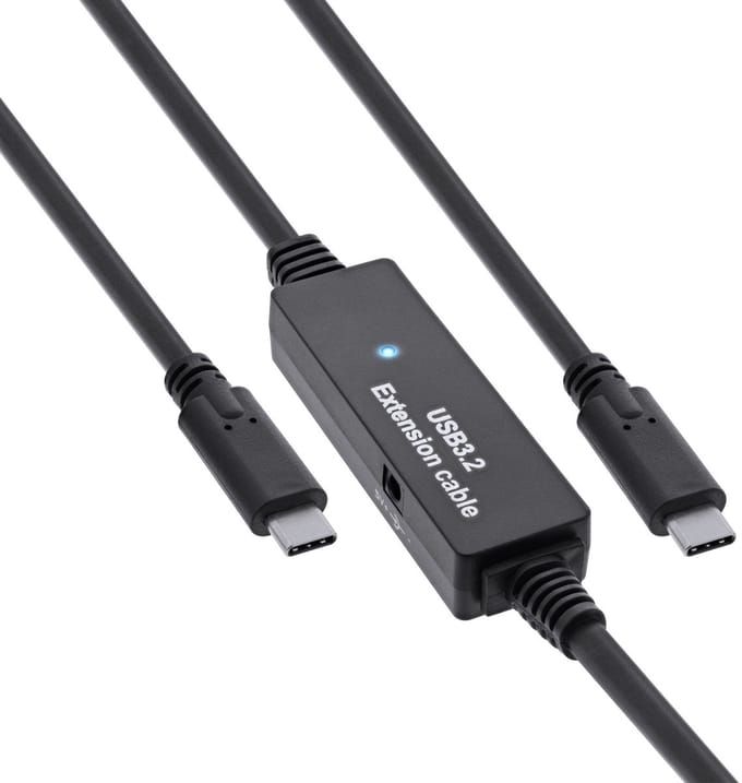 InLine USB-C actieve kabel | USB3.0 5 Gbps | 5 meter