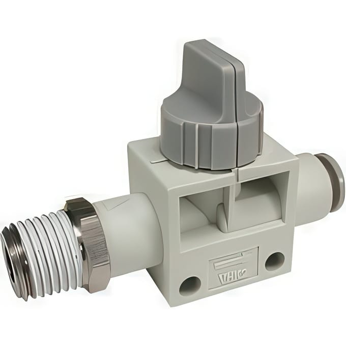 SMC 3/2-Weg Vingerbediend Pneumatisch Ventiel 4mm Insteek - VHK3A-04F-04F