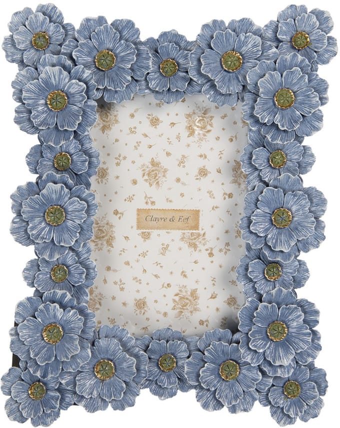 Clayre & Eef Fotolijst 10x15 cm Blauw Kunststof