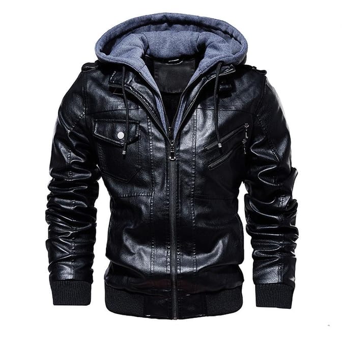 Heren PU Gewassen Leren Jas Grote Maat Leren Jas 3XL