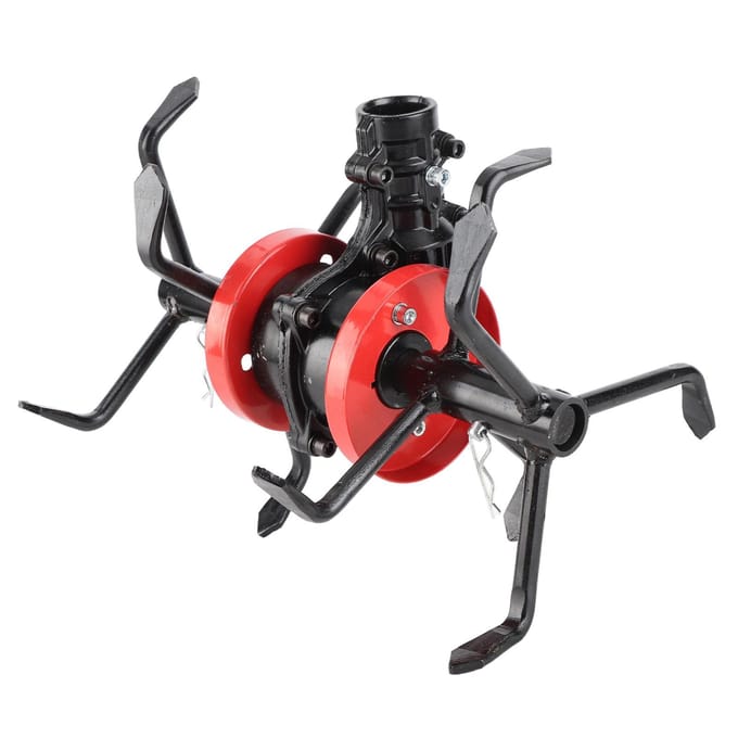 Cultivator Gereedschap Wiel Aluminium IJzerlegering 6 Klauwen Multifunctioneel Tuin Diep Frezen Wiel voor Gras black