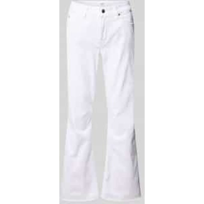 Flared fit jeans van katoenmix model 'FRANCESCA'