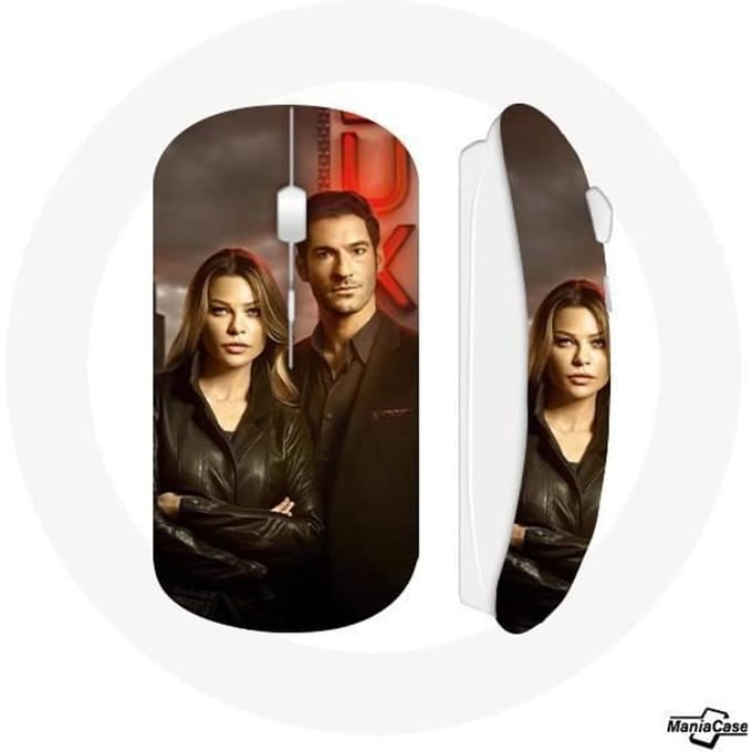 Draadloze muis - Chloe Decker - Lucifer Morningstar - Wit - USB wifi - Compatibel met Mac en PC