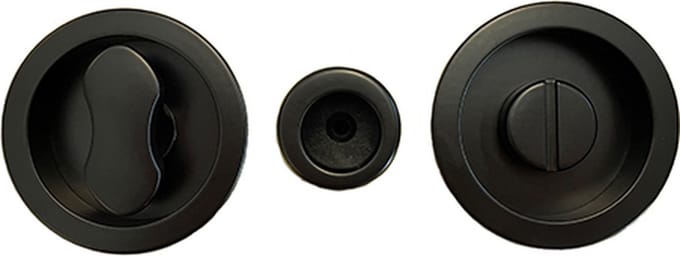 Schuifdeur toiletrozet Colombo Design - Rond - Kleur Zwart - Diameter 57 mm