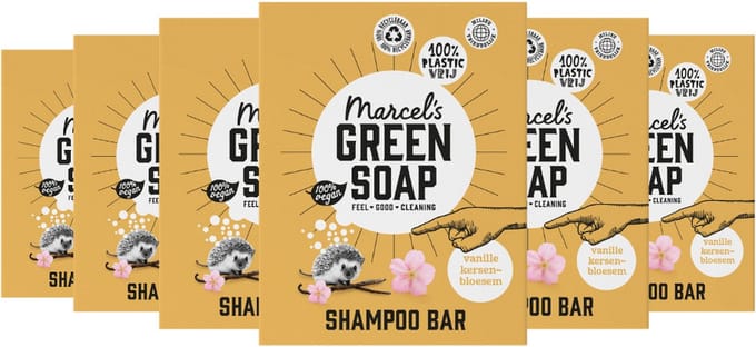 Marcel's Green Soap Shampoo Bar - Vanille & Kersenbloesem - 6 x 90 gram