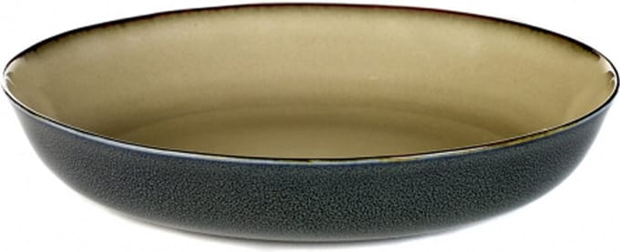 Serax Terres de reves diep bord mistygrey/darkblue 21 cm - 2 stuks
