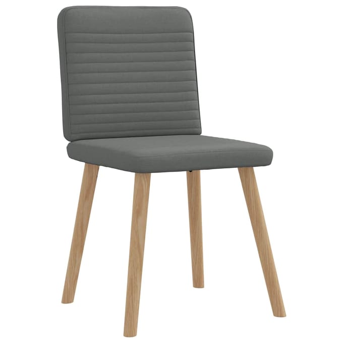 vidaXL - Eetkamerstoelen - 6 - st - stof - donkergrijs