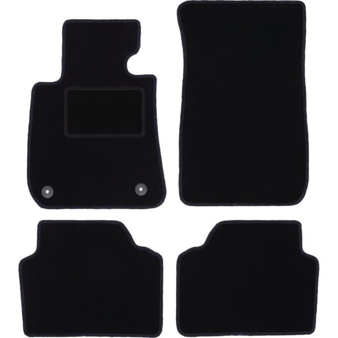 Zwarte velours vloermatten voor: BMW 3 E91 stationwagen, touring (2004-2011)