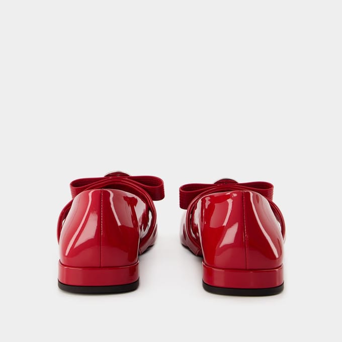Versace Gianni Lint Platform Schoenen - - Leer - Rood