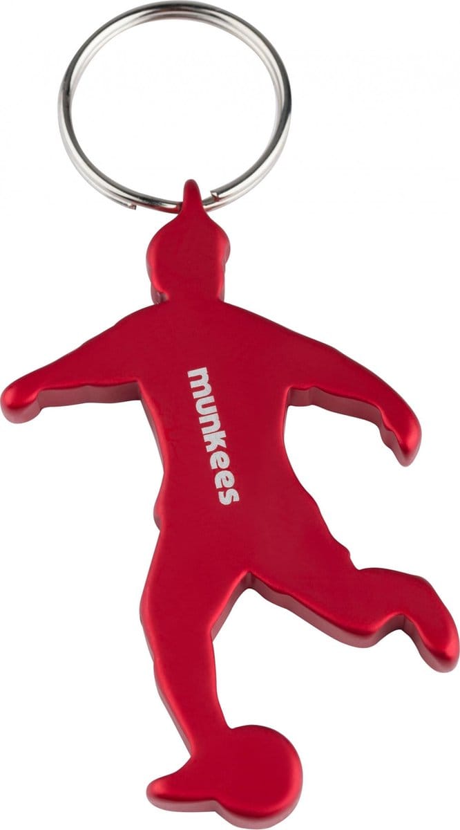Munkees Flesopener Voetbalspeler Rood Staal 7 Cm