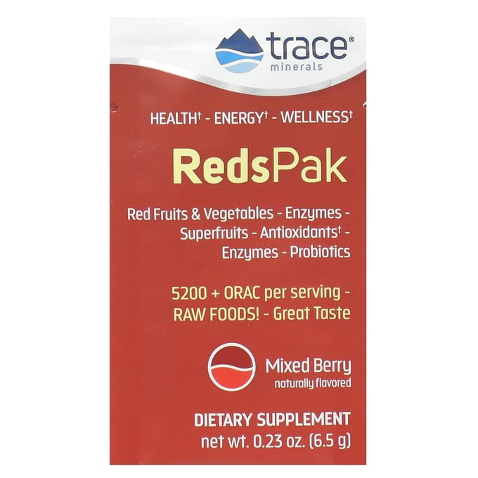 Trace, Reds Pak, Baies Mélangées, 30 sachets, 0,23 oz (6,5 g) chaque