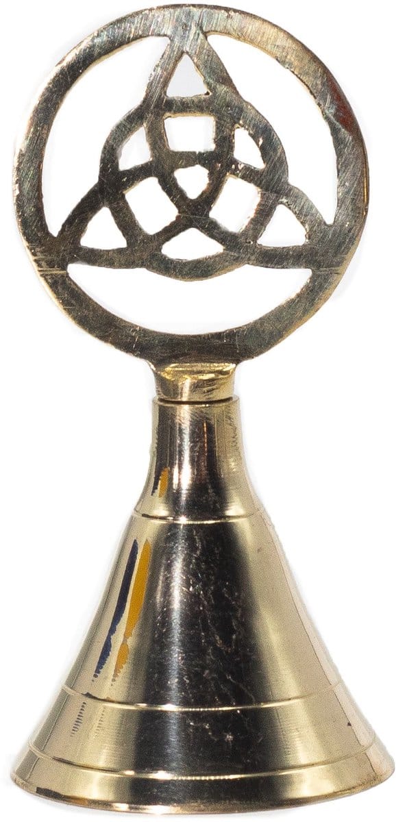 Altaar bel Triquetra - Messing Altaarbel 10x5x5 - Heksenbel