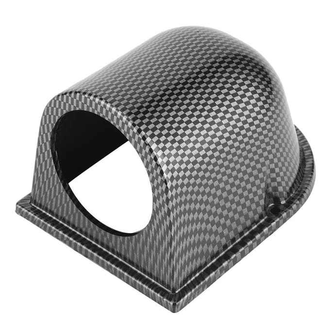 52mm 2in Style Fibre de Carbone Trou Unique Support de Compteur de Tableau de Bord Coupe Support Voiture Remise à Niveau black