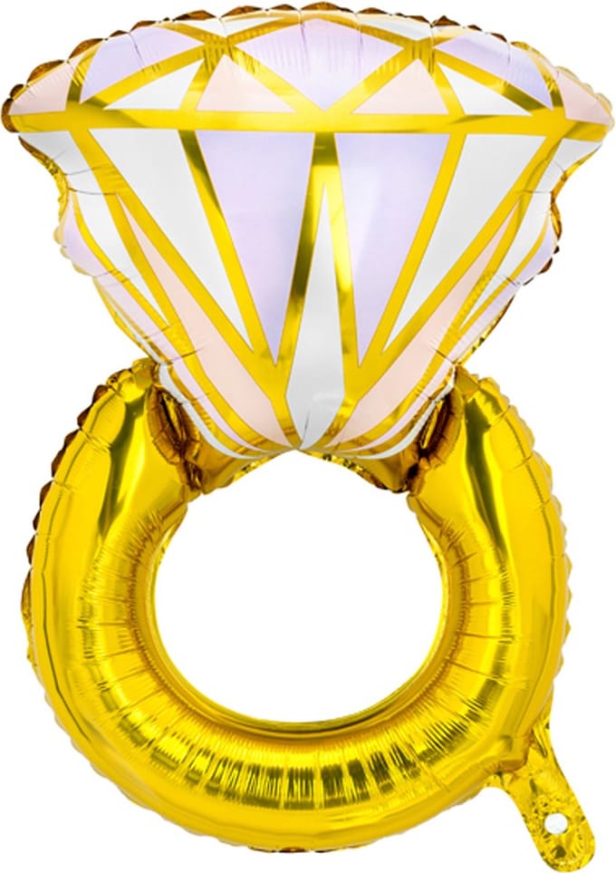 Partydeco - Folieballon trouwring (95 cm)