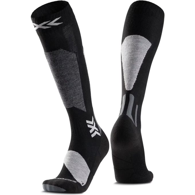 X-Socks Ski Discover OTC Skisokken Zwart/Lichtgrijs 45-47