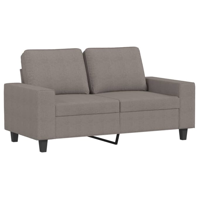 vidaXL - 2-delige - Loungeset - stof - taupe