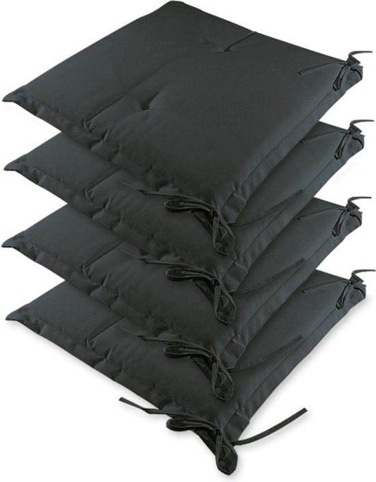 Detex Set van 4 Zitkussen – Waterafstotend 41x37cm - Grijs