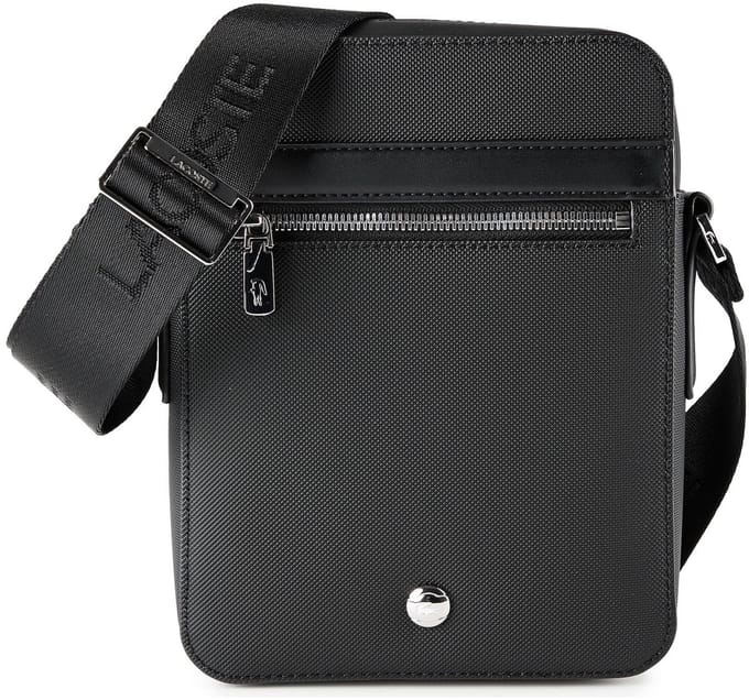 LACOSTE schoudertas Vertical Camera Bag Noir zwart