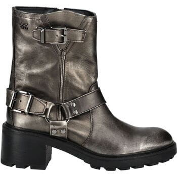 Lazamani Vintage Biker boots zilver Leer - Maat 37