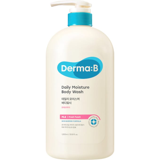 [Deal] Derma:B - Daily Moisture Body Wash - 1000ml - Fresh Peach