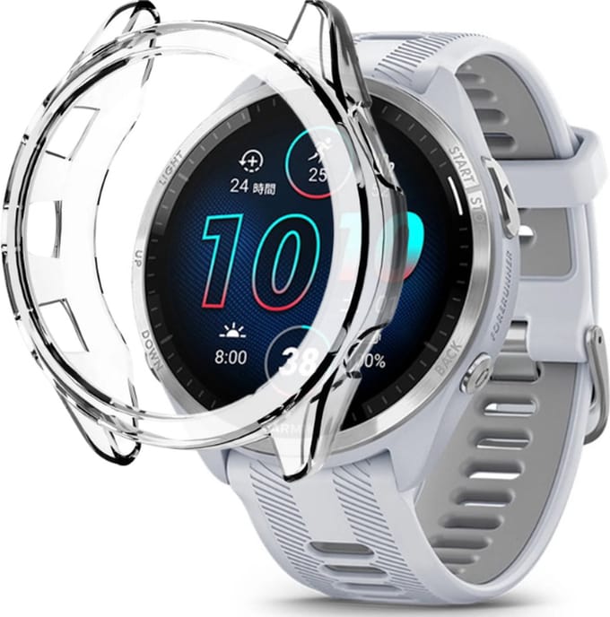 Strap-it TPU bescherm hoesje - zachte case geschikt voor Garmin Forerunner 965 - transparant