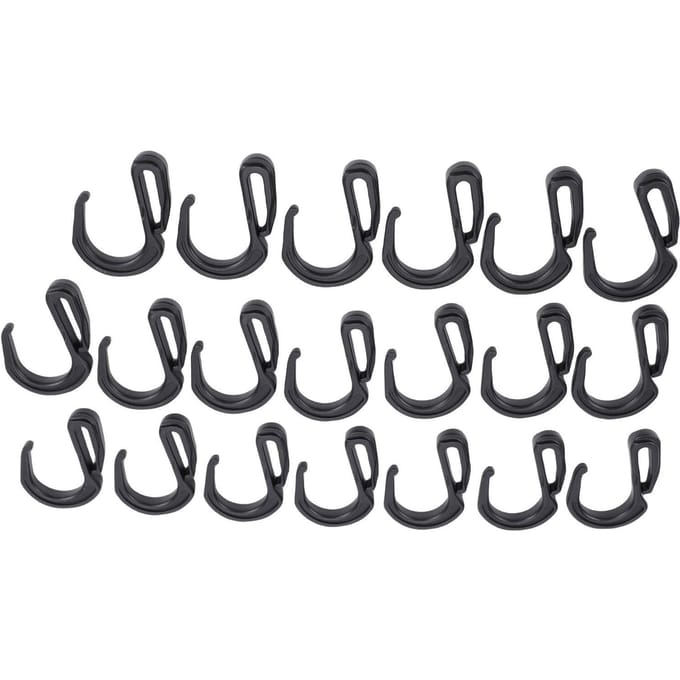 Corde élastique Crochets élastiques,   Plastique    , Crochets en S pour Filet de Toit de Camion [Utilisation Automobile et Extérieure] 20 Pièces black