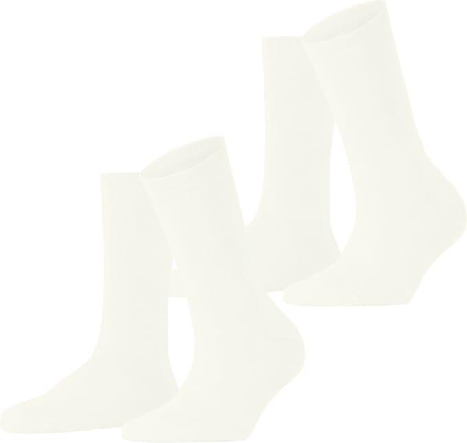 Esprit Cloud 2-Pack eenkleurig katoen multipack sokken dames wit - maat 35-38
