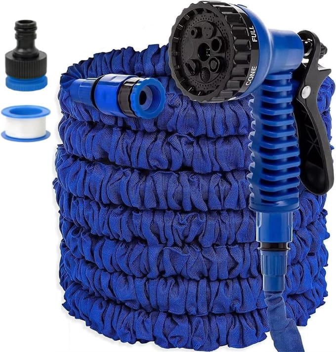 Uitbreidbare Tuinslang - Flexibele Waterslang - Tuin Besproeien - 7 Sproeimodi - 30 meter - Blauw