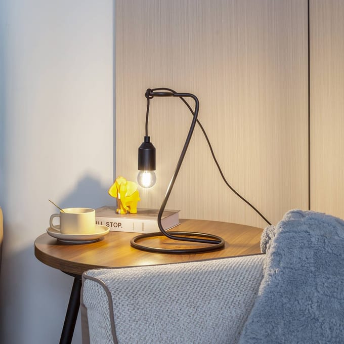 Lindby - Tafellamp - 1licht - IJzer - H: 35 cm - E27 - zwart