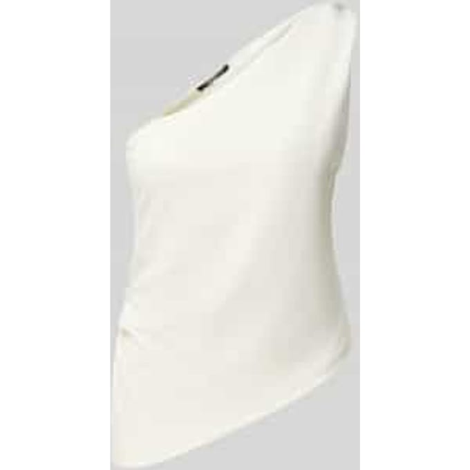 One shoulder-top met plooien